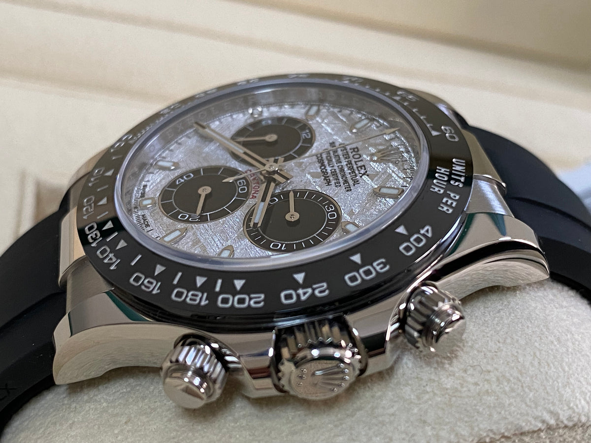 Rolex White Gold Cosmograph Daytona - 2024 - Meteorite Dial - Ceramic Bezel - Oysterflex - 116519LN *FULL SET*