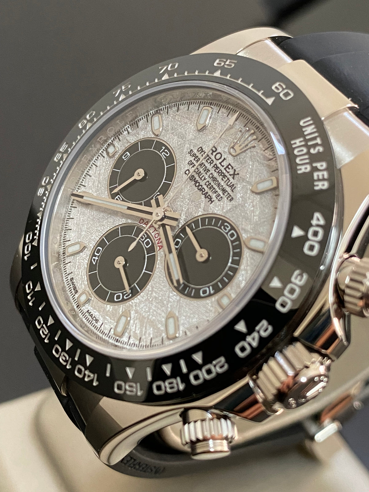 Rolex White Gold Cosmograph Daytona - 2024 - Meteorite Dial - Ceramic Bezel - Oysterflex - 116519LN *FULL SET*