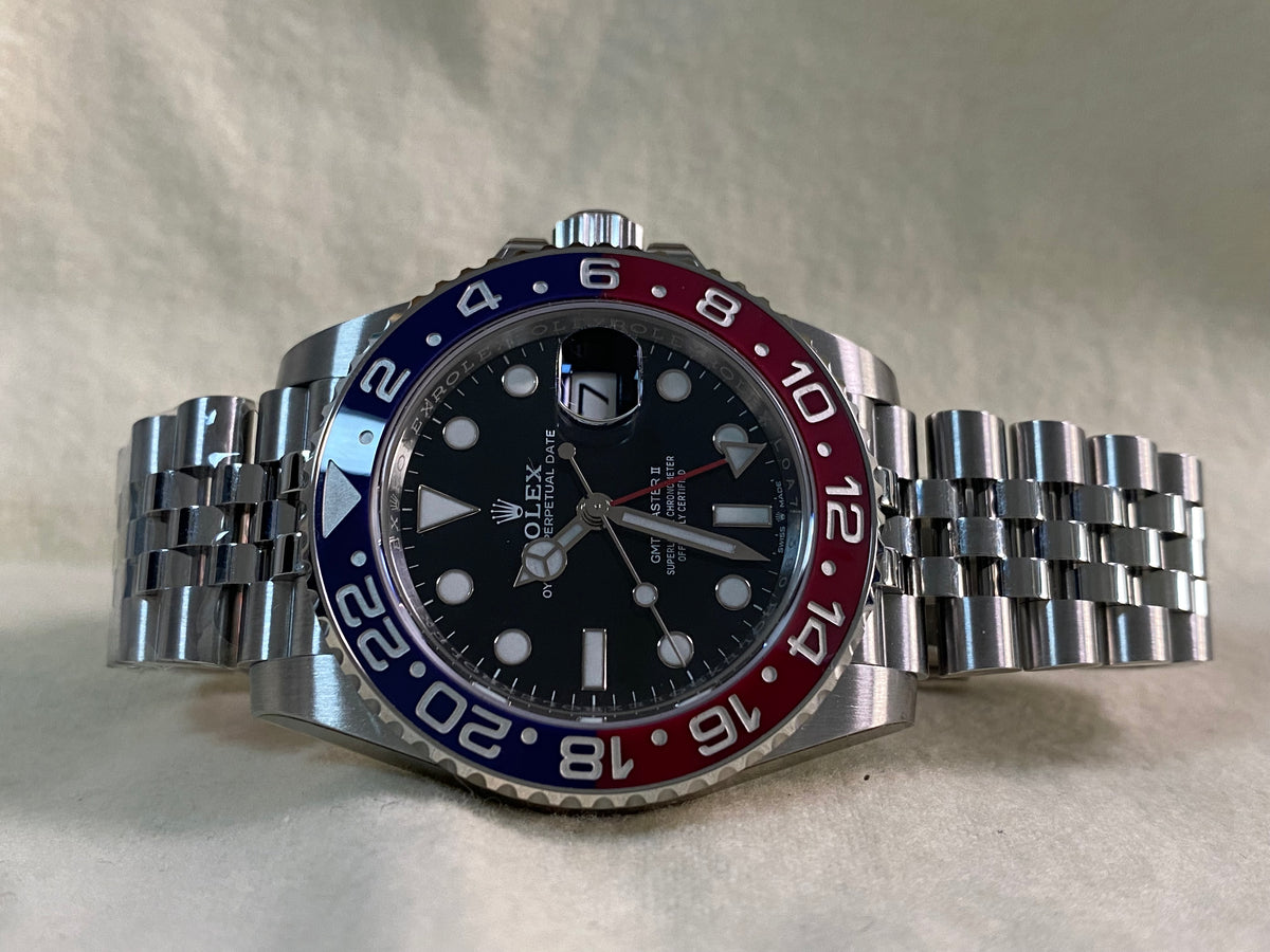 Rolex Steel GMT-Master II - 2019 -"Pepsi" - Black Dial - Jubilee Bracelet - 126710BLRO *FULL STICKERS*