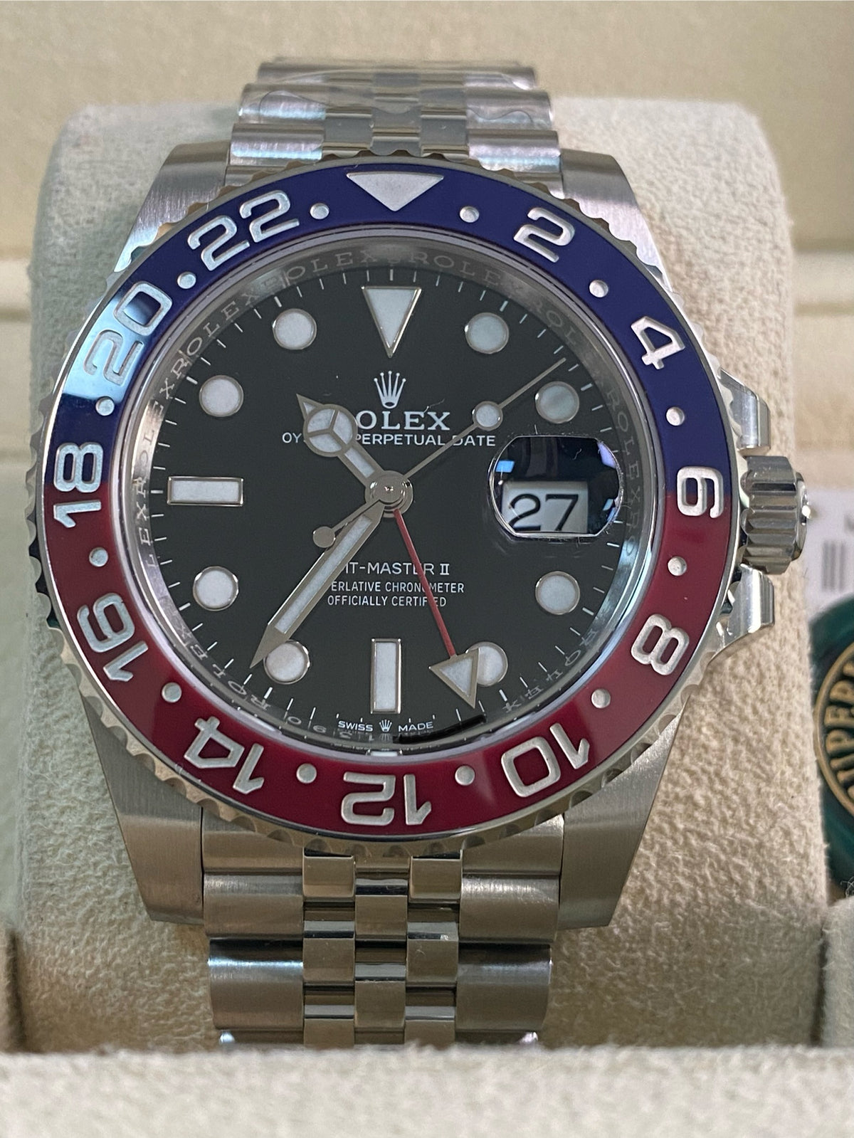 Rolex Steel GMT-Master II - 2019 -"Pepsi" - Black Dial - Jubilee Bracelet - 126710BLRO *FULL STICKERS*