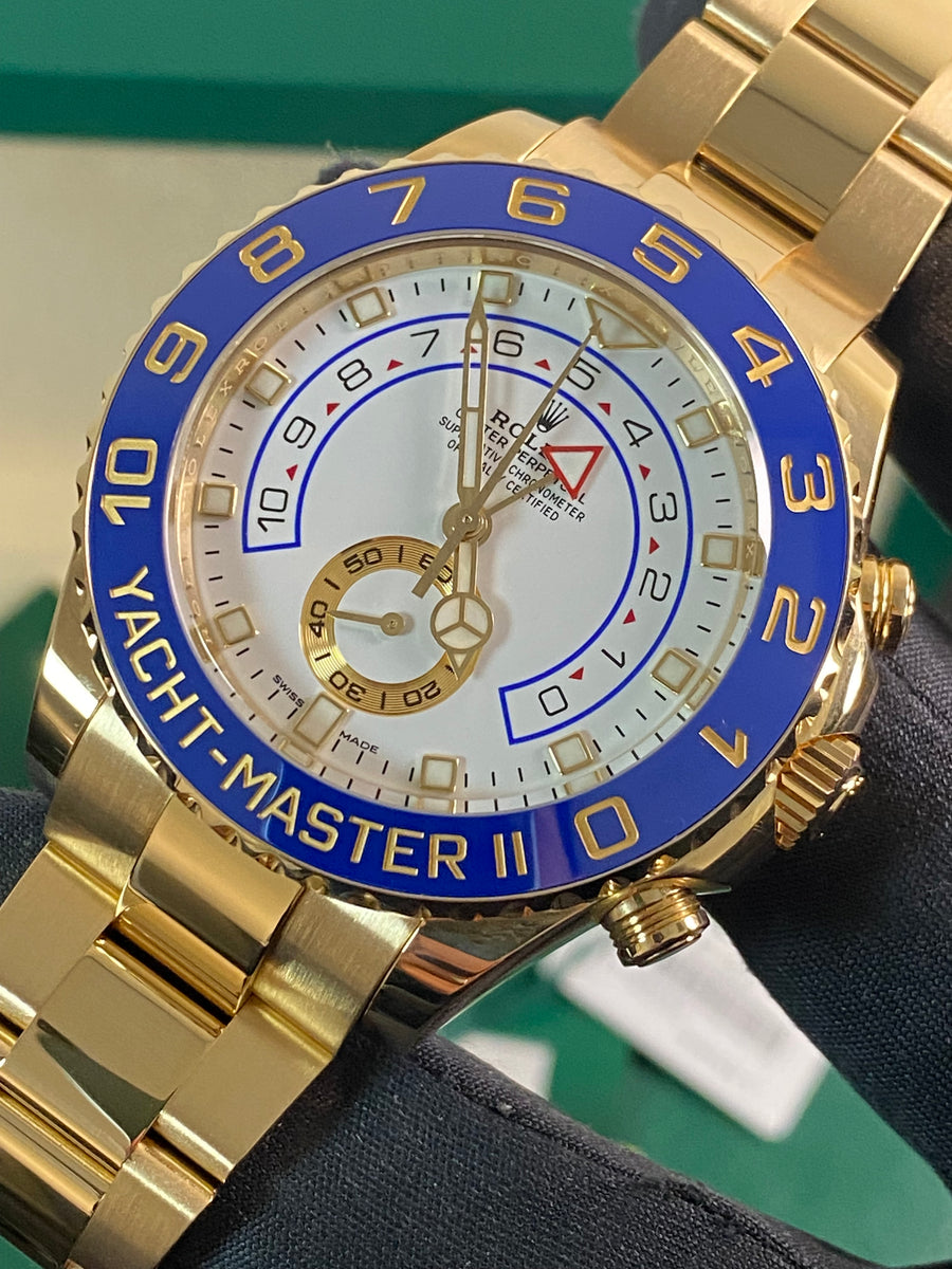 Rolex Yellow Gold Yacht-Master II - 2023 - White Dial - 116688 *FULL SET*