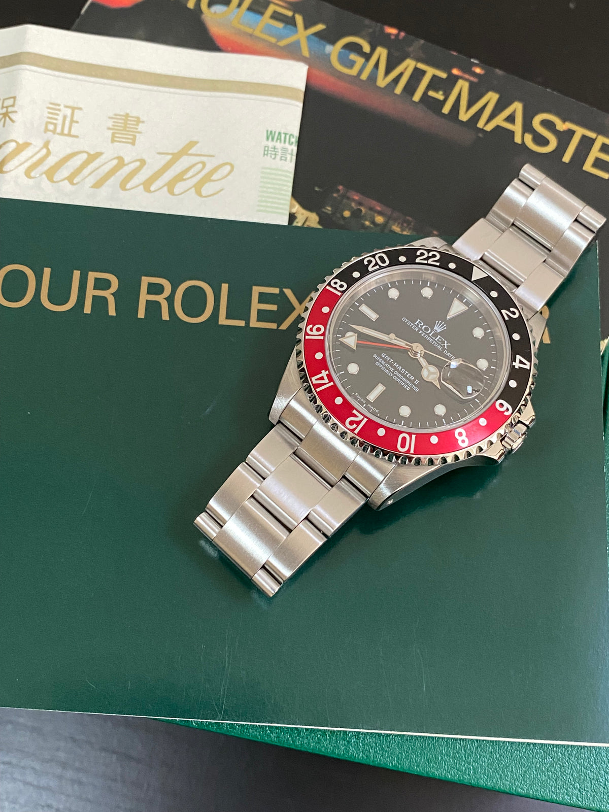 Rolex Steel GMT-Master II - K serial - "Coke" Pre Ceramic Bezel - Black Dial - Oyster Bracelet - 16710