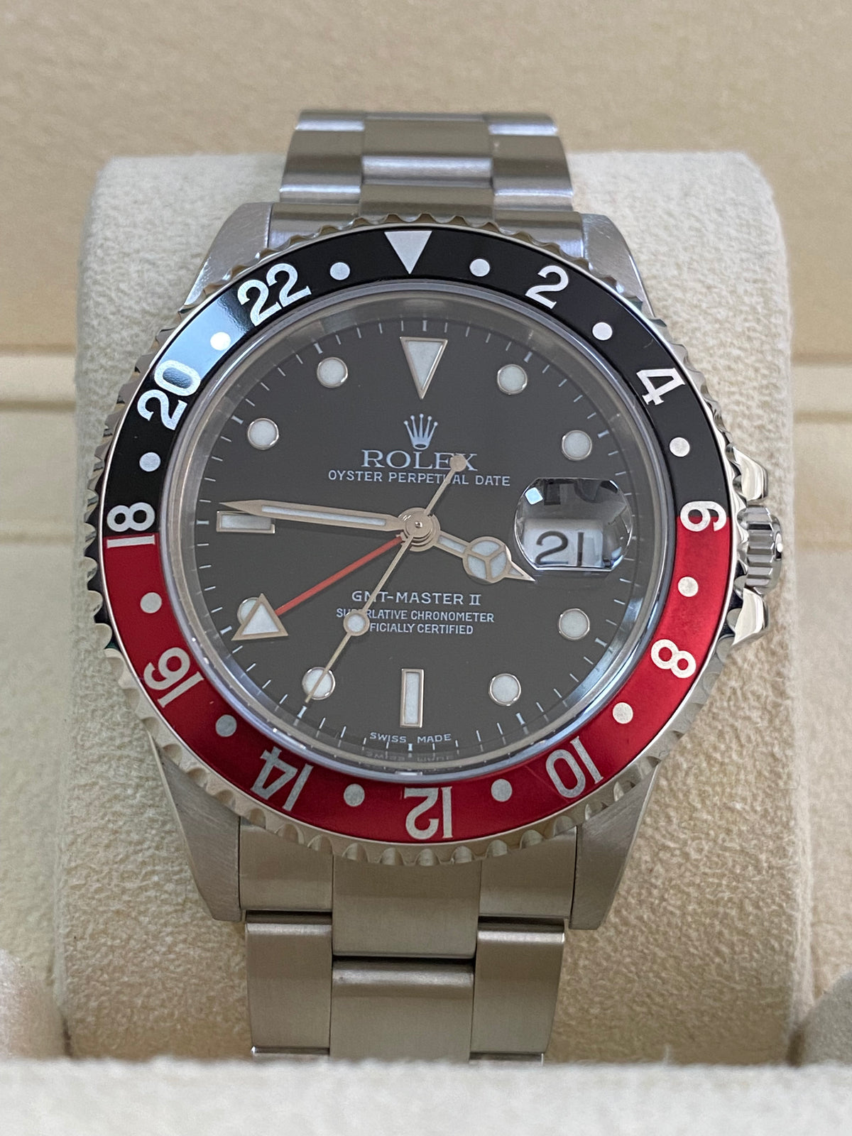 Rolex Steel GMT-Master II - K serial - "Coke" Pre Ceramic Bezel - Black Dial - Oyster Bracelet - 16710