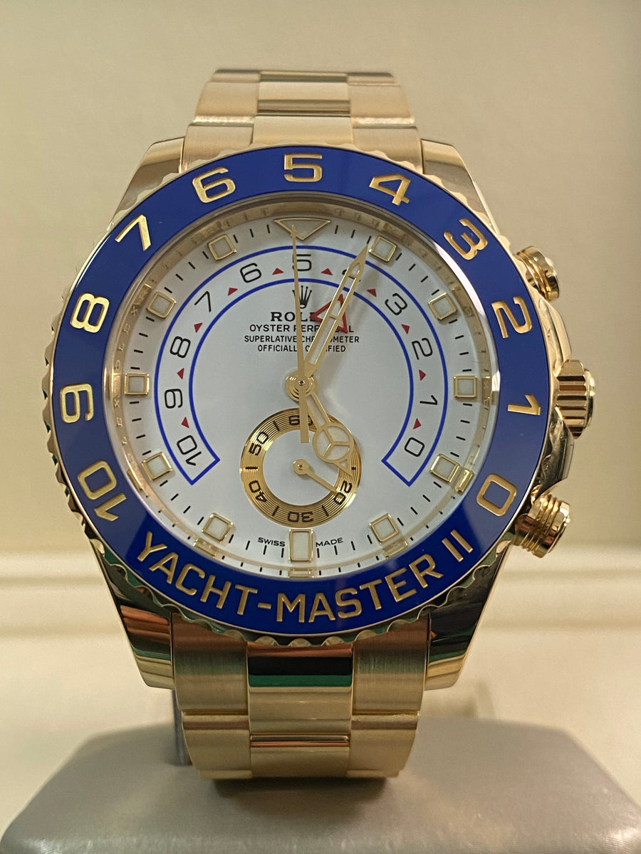 Rolex Yellow Gold Yacht-Master II - 2023 - White Dial - 116688 *FULL SET*