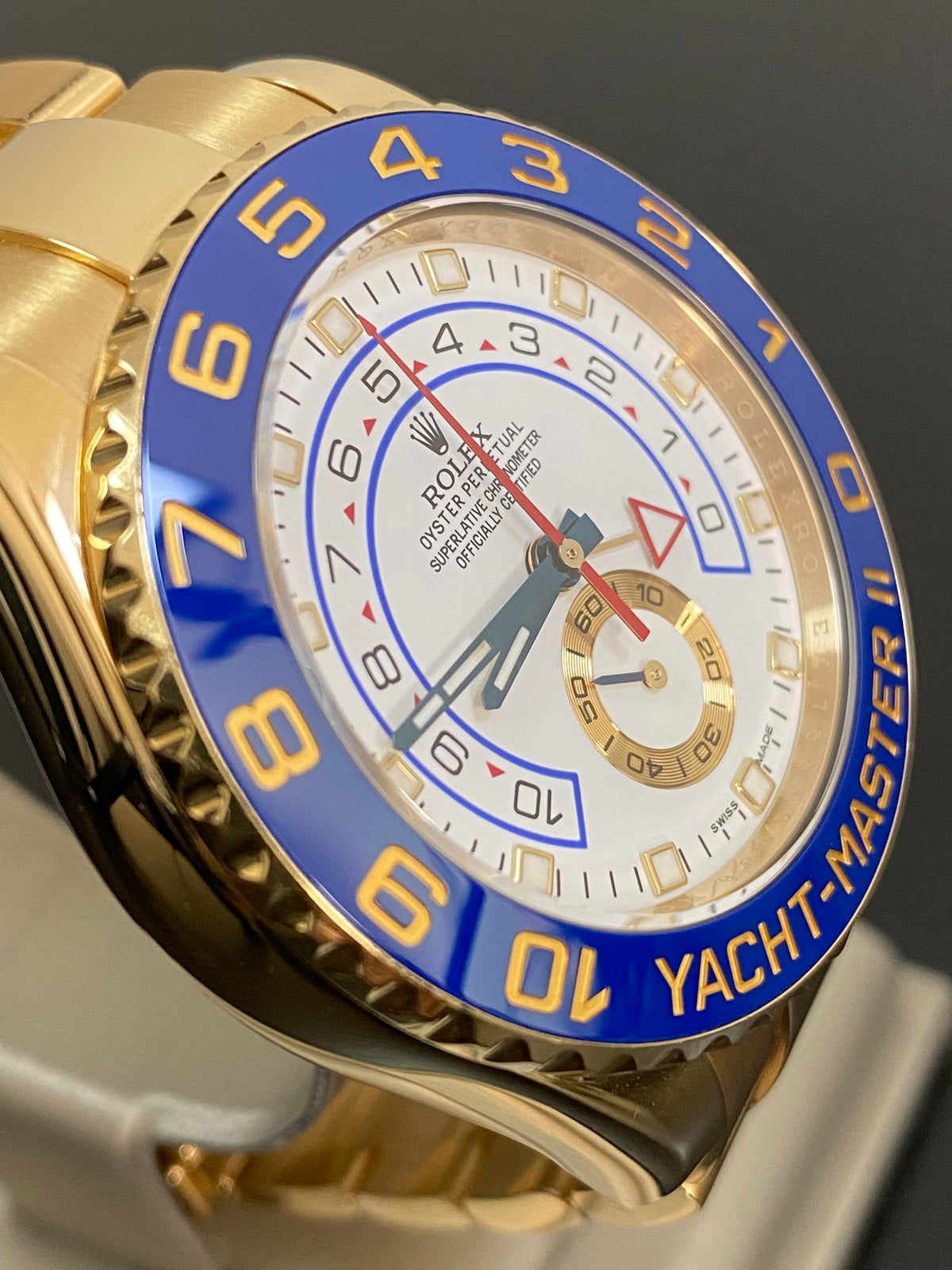Rolex Yellow Gold Yacht-Master II - 2018 - White Dial - 116688 *UNPOLISHED*