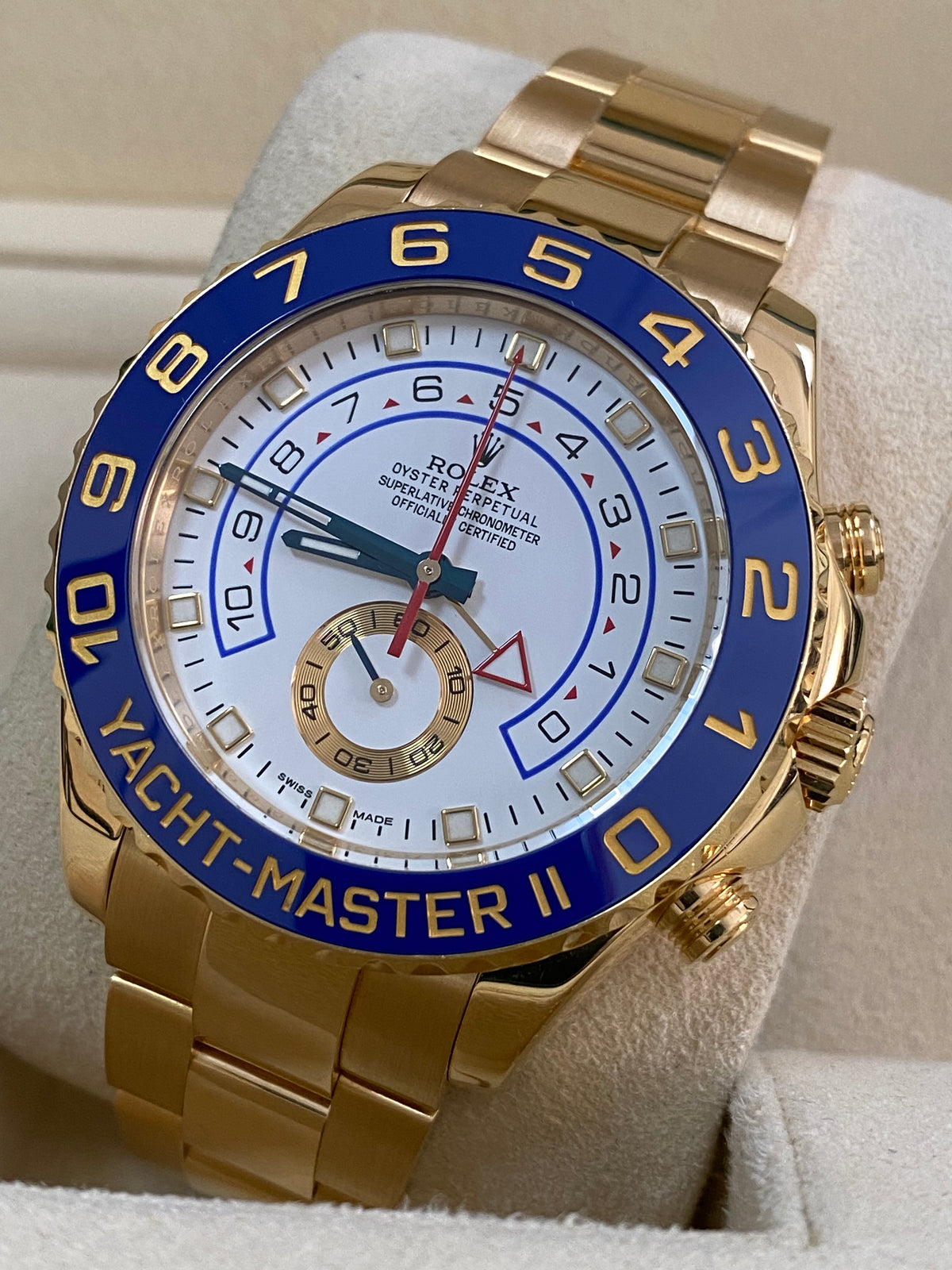 Rolex Yellow Gold Yacht-Master II - 2018 - White Dial - 116688 *UNPOLISHED*