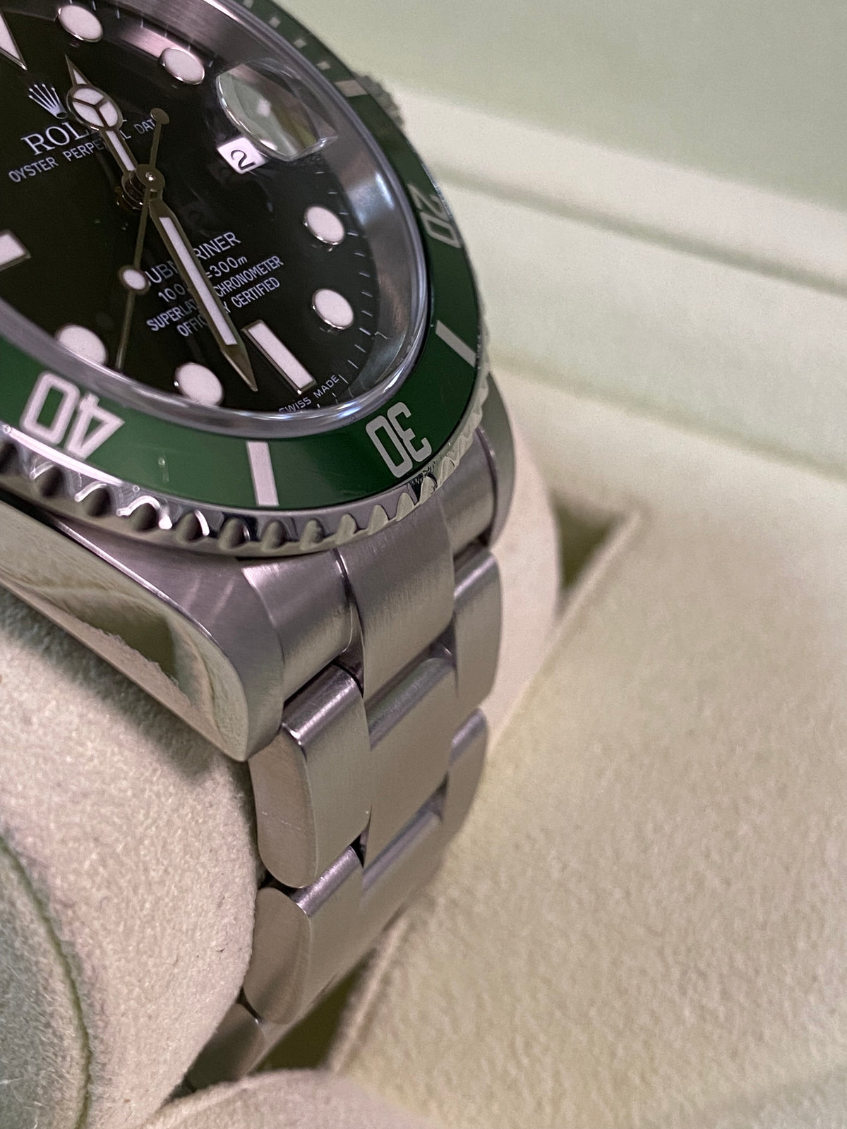 Rolex Steel Submariner Date - Z serial - "Kermit" - Pre-Ceramic Bezel - 16610LV *UNPOLISHED*