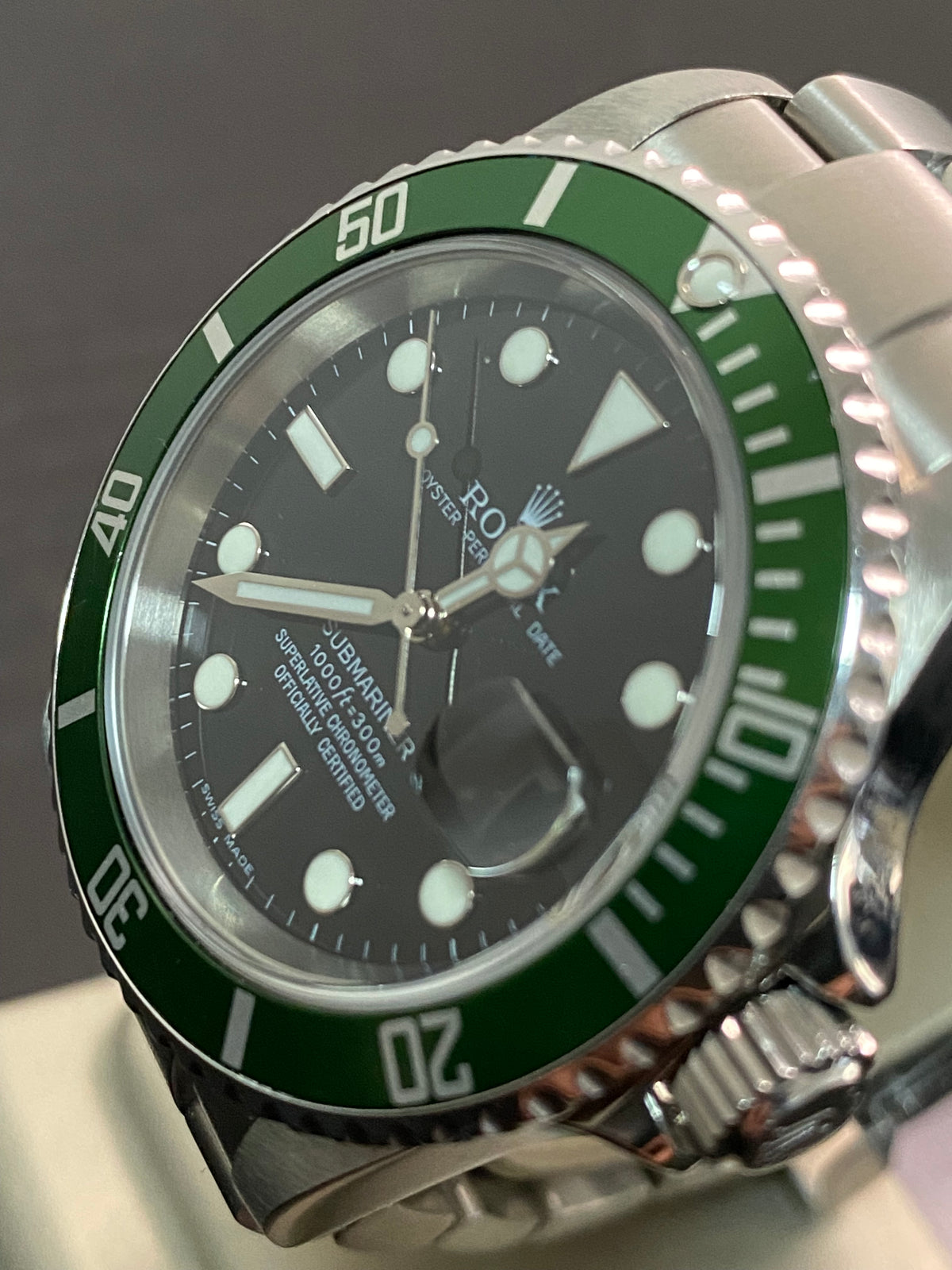 Rolex Steel Submariner Date - Z serial - "Kermit" - Pre-Ceramic Bezel - 16610LV *UNPOLISHED*