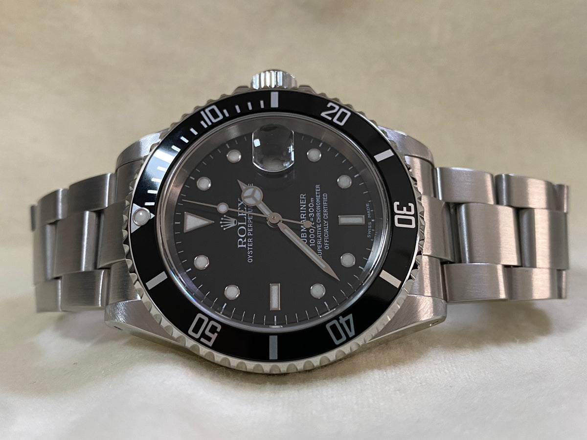 Rolex Steel Submariner Date - A serial - Pre Ceramic Bezel - Black Dial - 16610