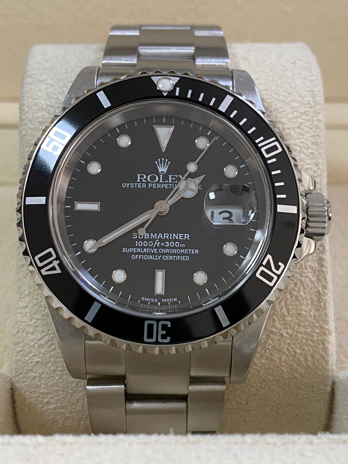 Rolex Steel Submariner Date - A serial - Pre Ceramic Bezel - Black Dial - 16610