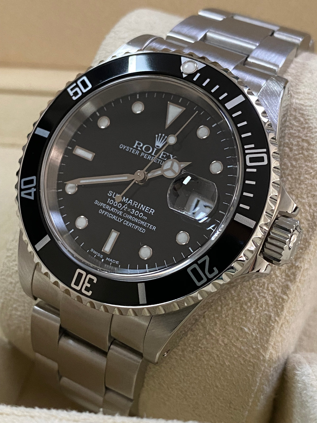 Rolex Steel Submariner Date - A serial - Pre Ceramic Bezel - Black Dial - 16610