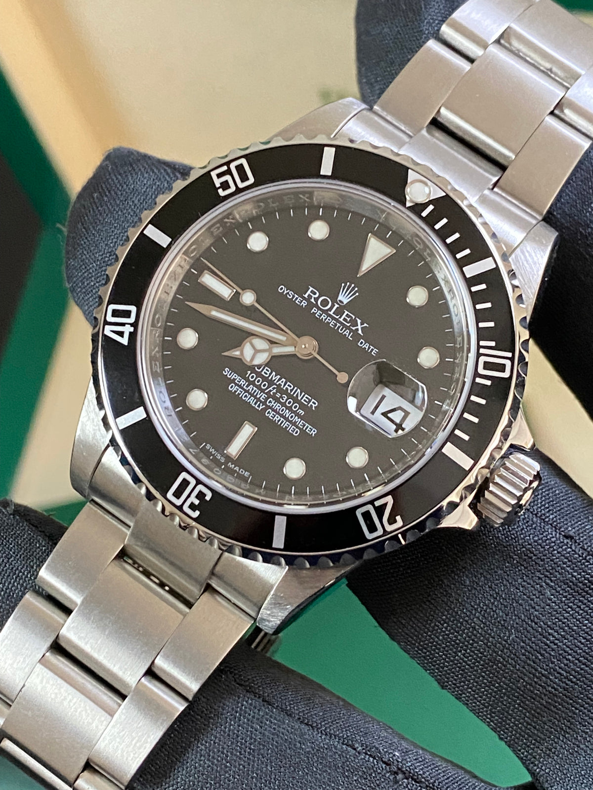 Rolex Steel Submariner Date - M serial - Pre Ceramic Bezel - Black Dial - 16610