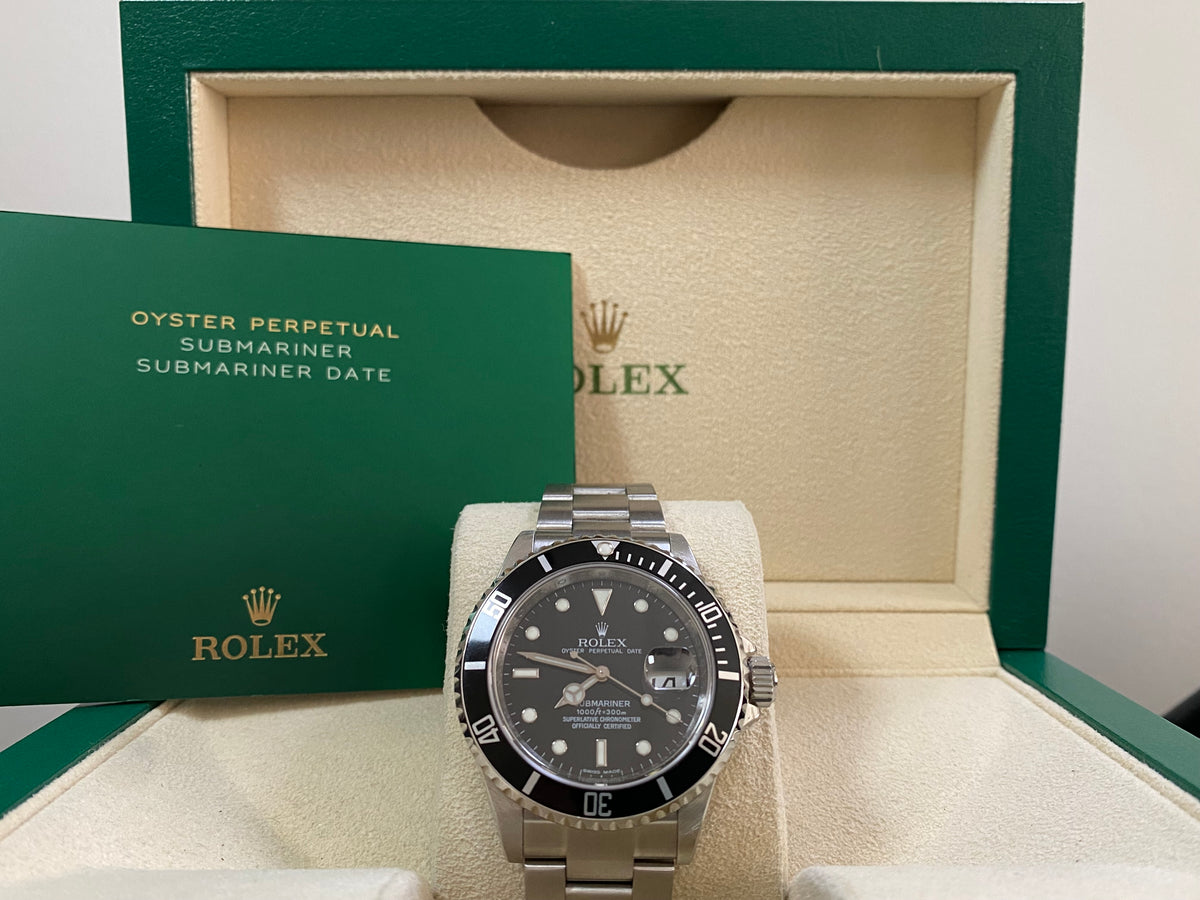 Rolex Steel Submariner Date - M serial - Pre Ceramic Bezel - Black Dial - 16610