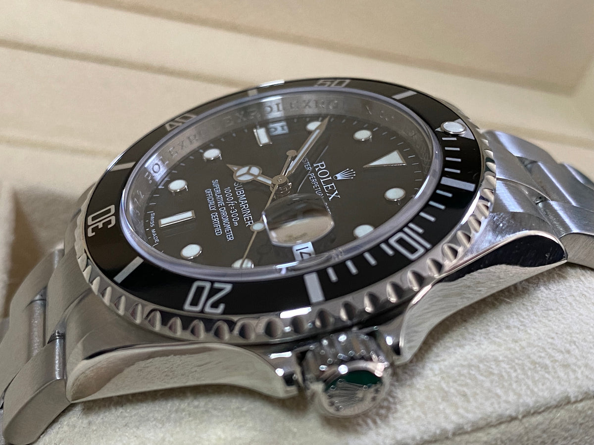 Rolex Steel Submariner Date - M serial - Pre Ceramic Bezel - Black Dial - 16610