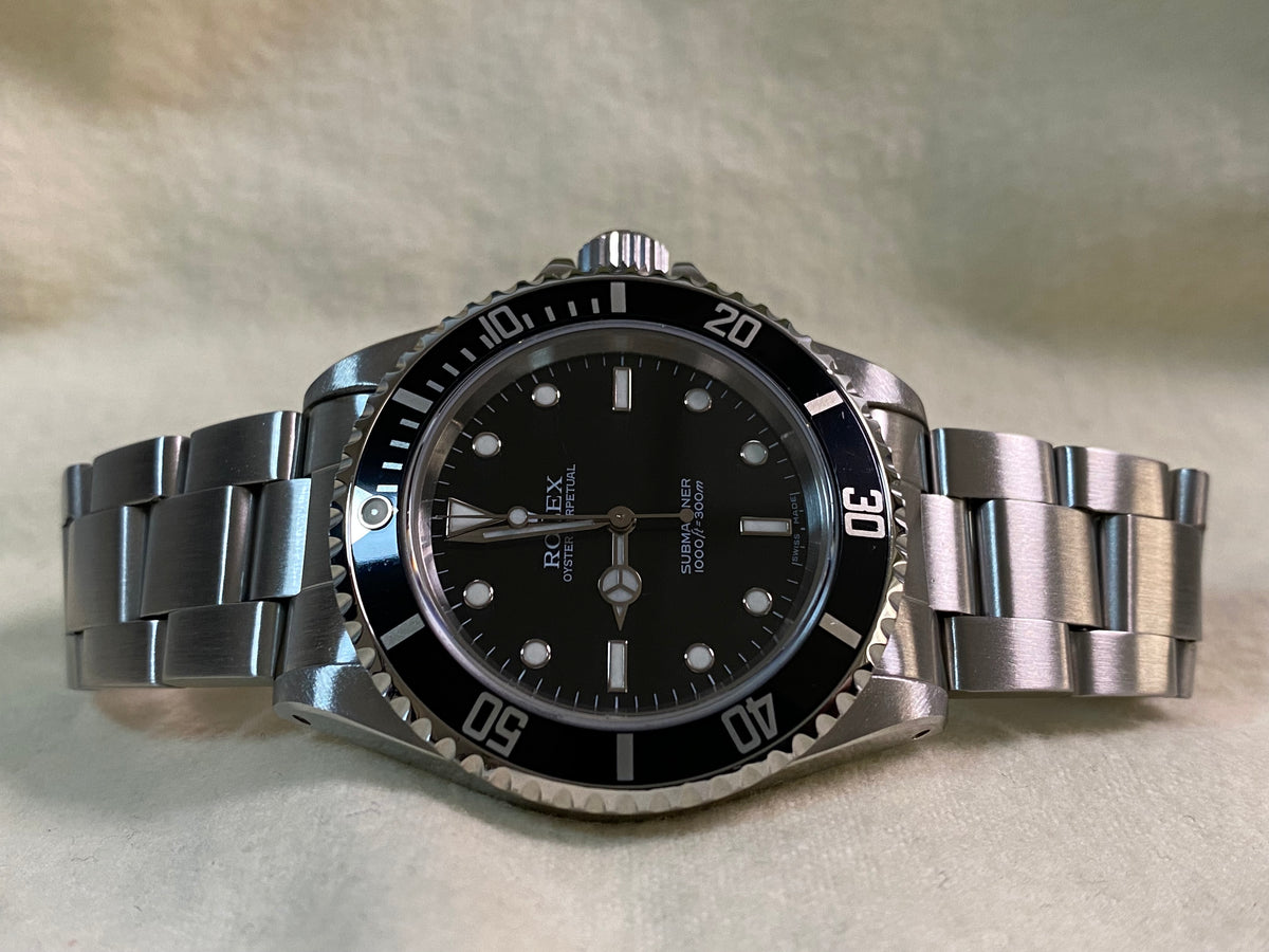 Rolex Steel Submariner No Date - W serial - Pre Ceramic Bezel - Black Dial - 14060 *FULL SET*