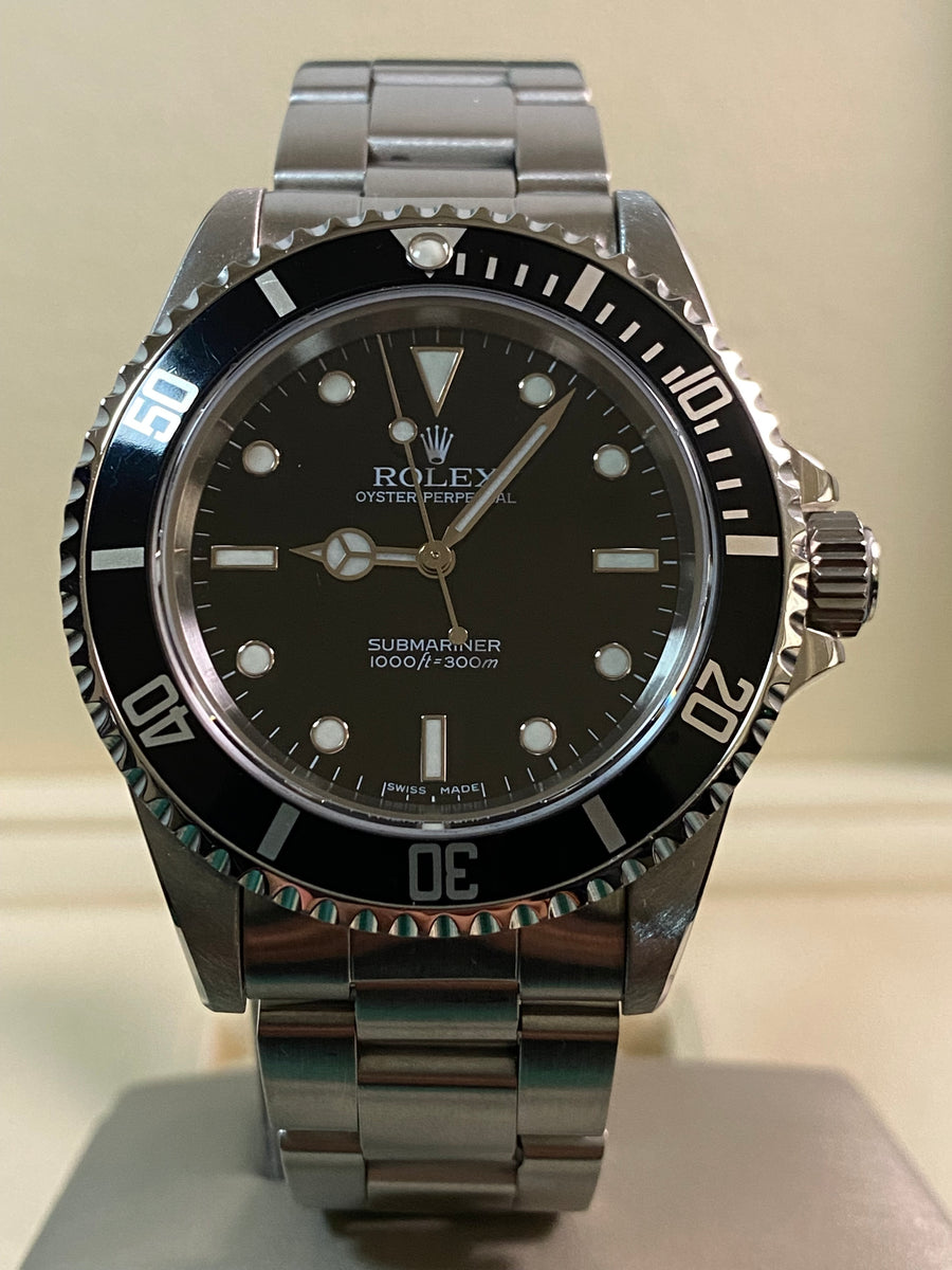 Rolex Steel Submariner No Date - W serial - Pre Ceramic Bezel - Black Dial - 14060 *FULL SET*