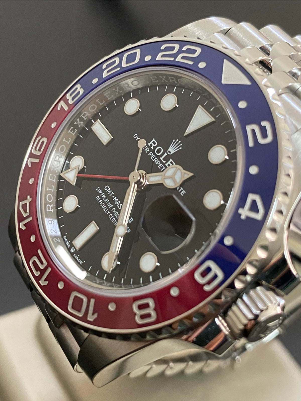 Rolex Oystersteel GMT-Master II - 2023 -"Pepsi" - Black Dial - Jubilee Bracelet - 126710BLRO *COMPLETE SET*