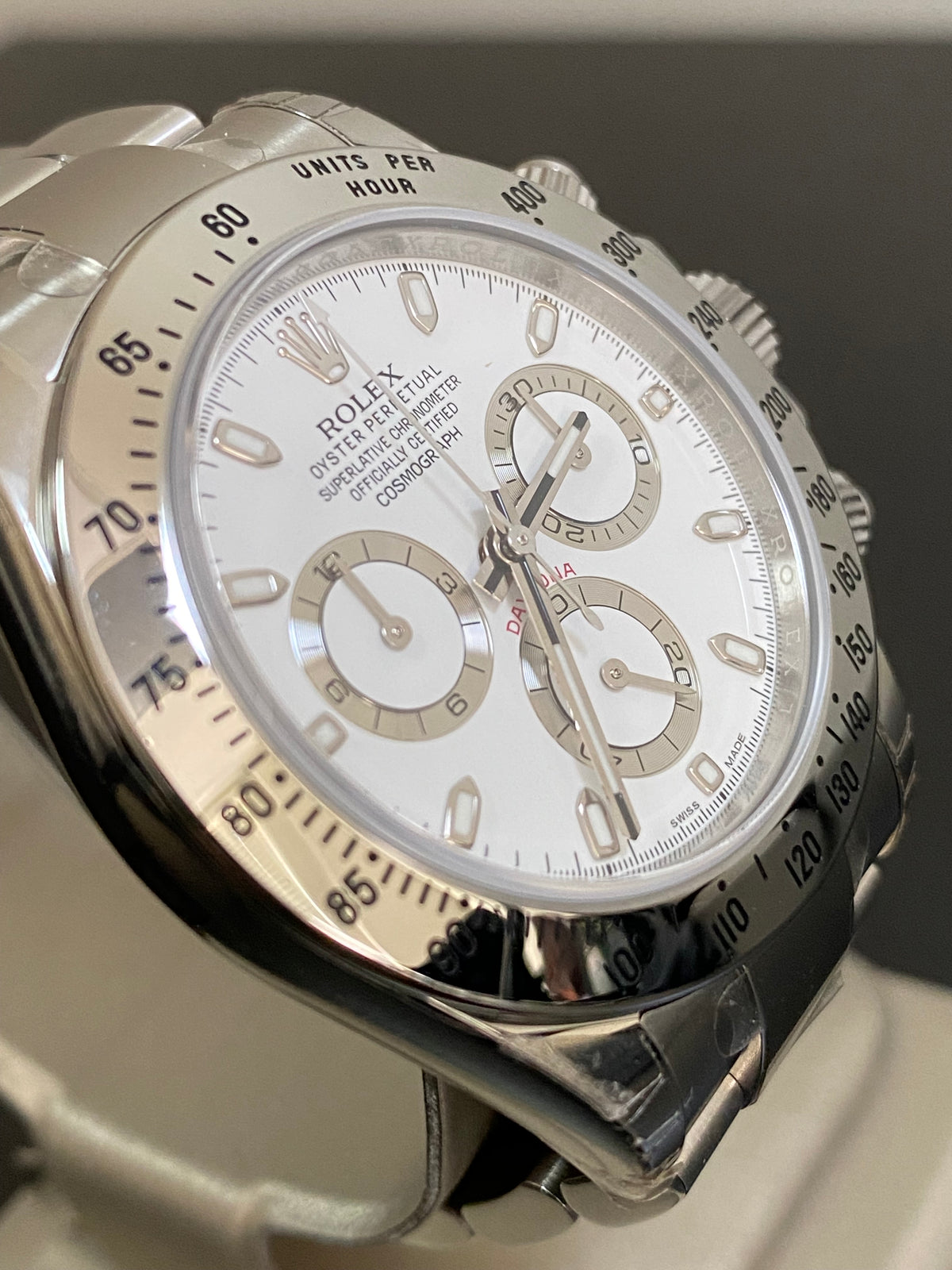 Rolex Steel Cosmograph Daytona - 2016 - White Index Dial - 116520 - *FULL STICKERS*