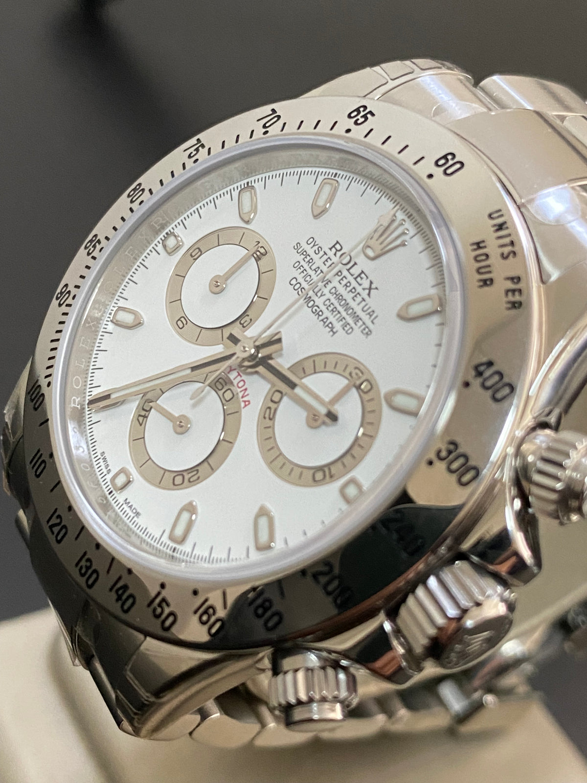 Rolex Steel Cosmograph Daytona - 2016 - White Index Dial - 116520 - *FULL STICKERS*