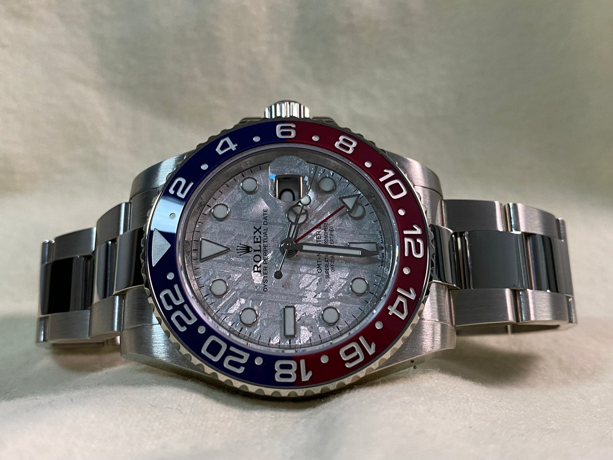 Rolex White Gold GMT-Master II - 2020 - "Pepsi" Bezel - Meteorite Dial - Oyster Bracelet - 126719BLRO *FULL SET*