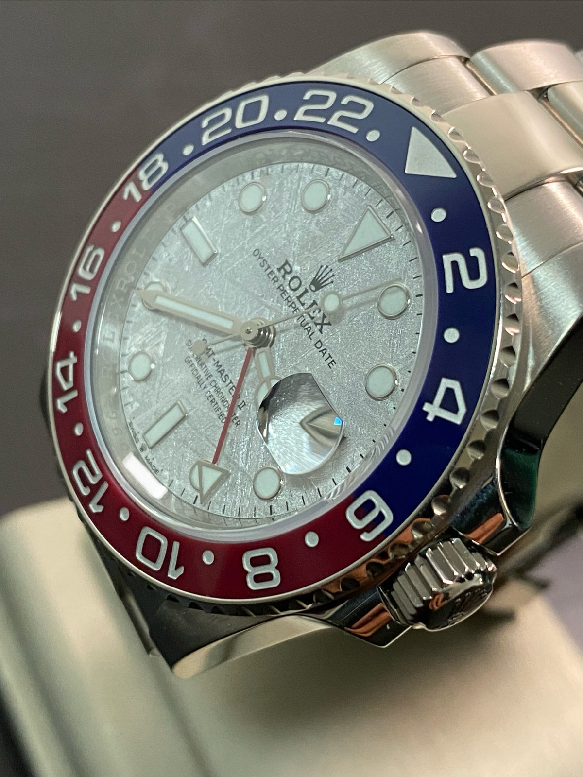 Rolex White Gold GMT-Master II - 2020 - "Pepsi" Bezel - Meteorite Dial - Oyster Bracelet - 126719BLRO *FULL SET*