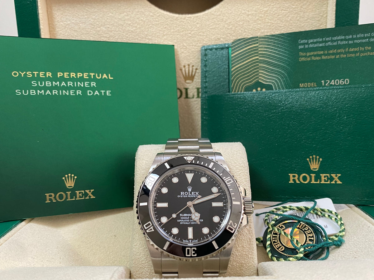 Rolex Steel Submariner No Date - 2022 - Black Dial - 124060 *COMPLETE SET*