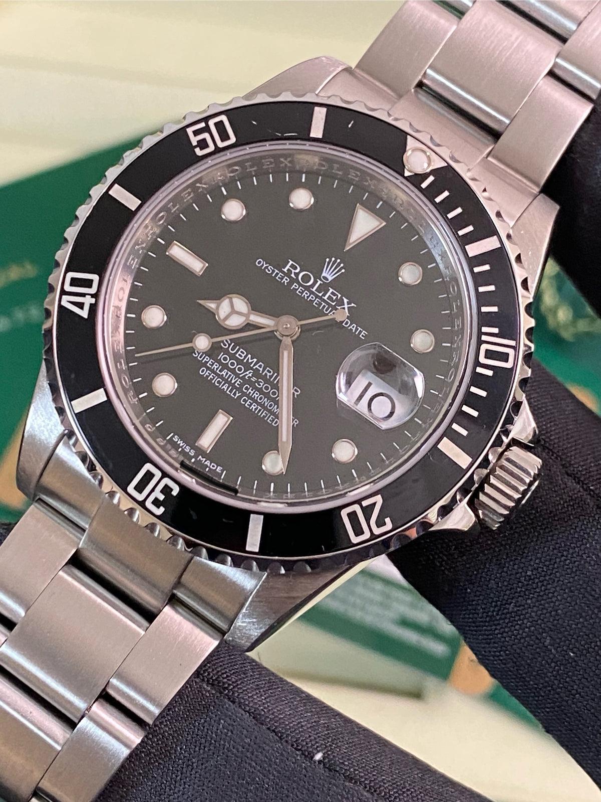 Rolex Steel Submariner Date - 2008 - Pre-Ceramic Bezel - Black Dial - 16610 *FULL SET*