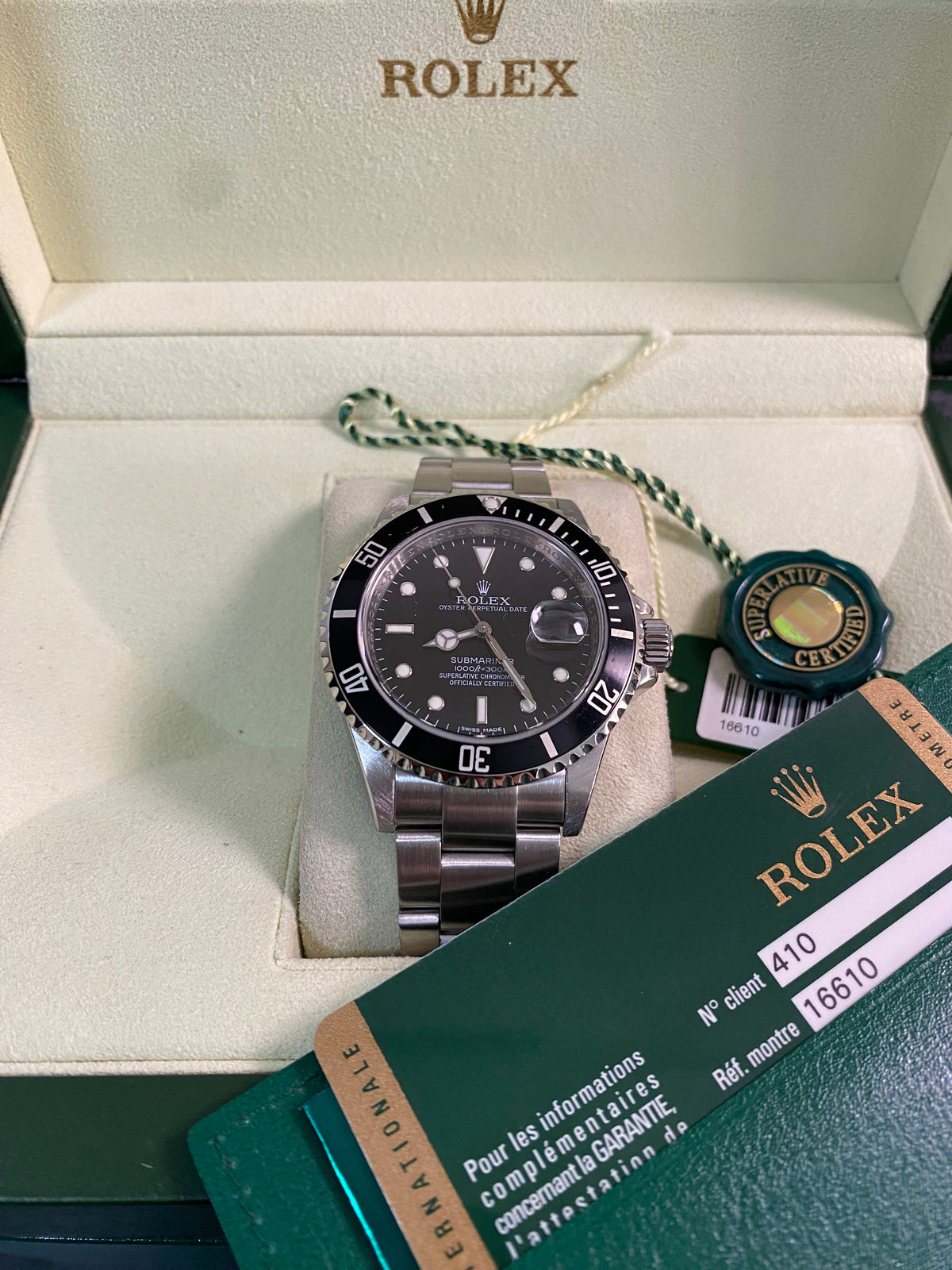 Rolex Steel Submariner Date - 2008 - Pre-Ceramic Bezel - Black Dial - 16610 *FULL SET*