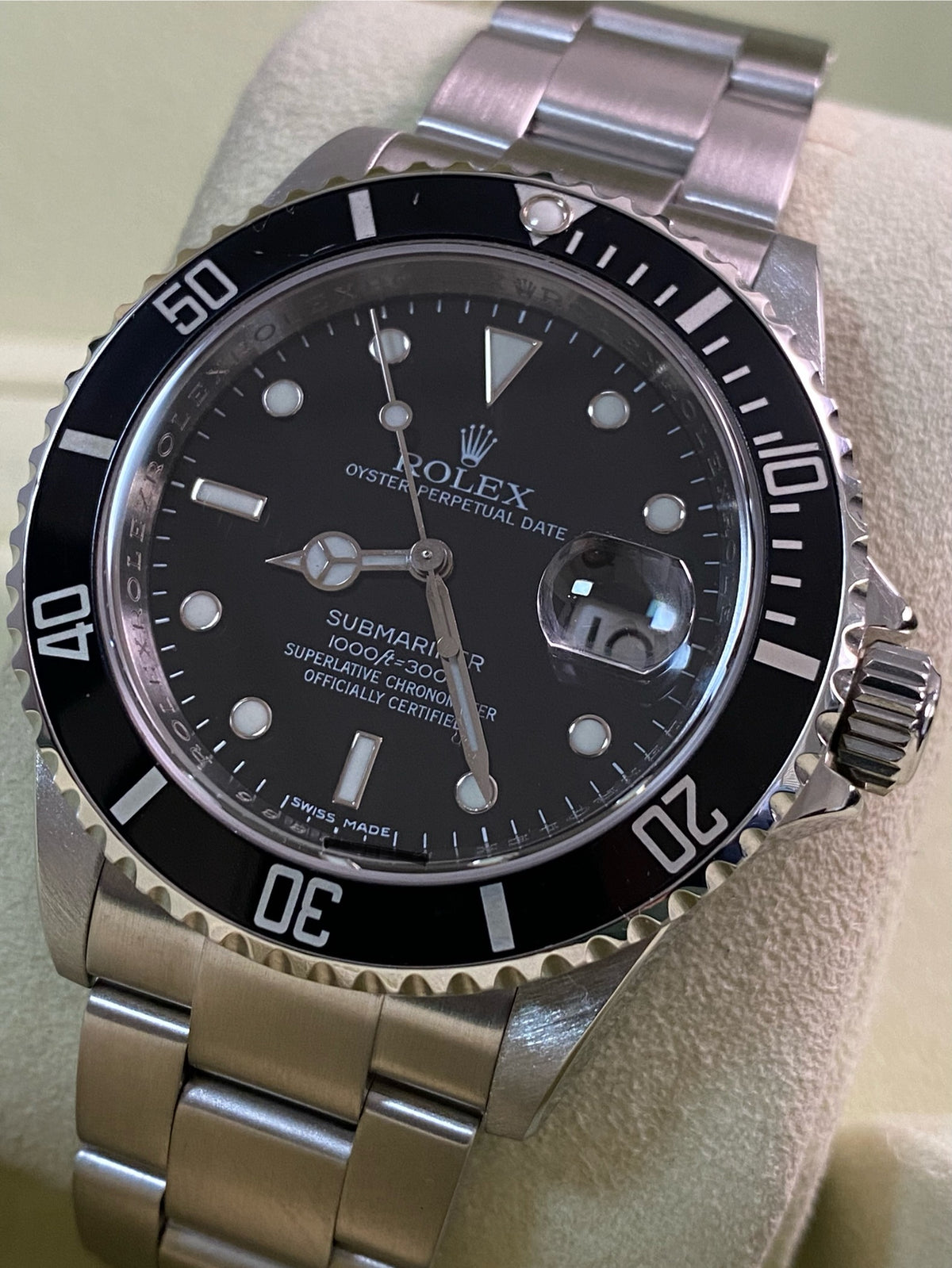 Rolex Steel Submariner Date - 2008 - Pre-Ceramic Bezel - Black Dial - 16610 *FULL SET*