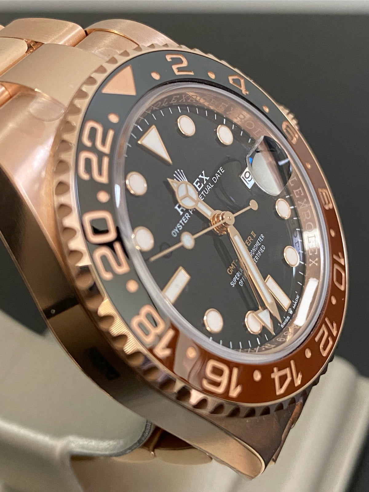 Rolex Everose Gold GMT-Master II - 2024 - "Root Beer" - Oyster Bracelet - 126715CHNR *FULL STICKERS*