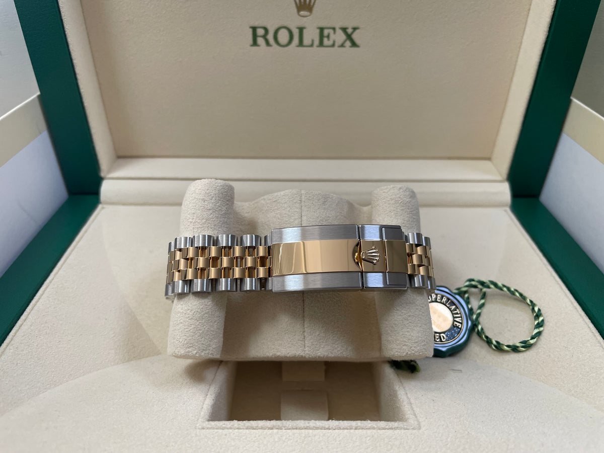 Rolex Steel and Yellow Gold GMT-Master II - 2023 - Grey and Black Bezel - Black Dial - Jubilee Bracelet - 126713GRNR