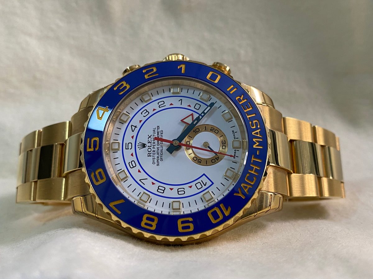 Rolex Yellow Gold Yacht-Master II - 2015 - White Dial - 116688 *FULL SET*