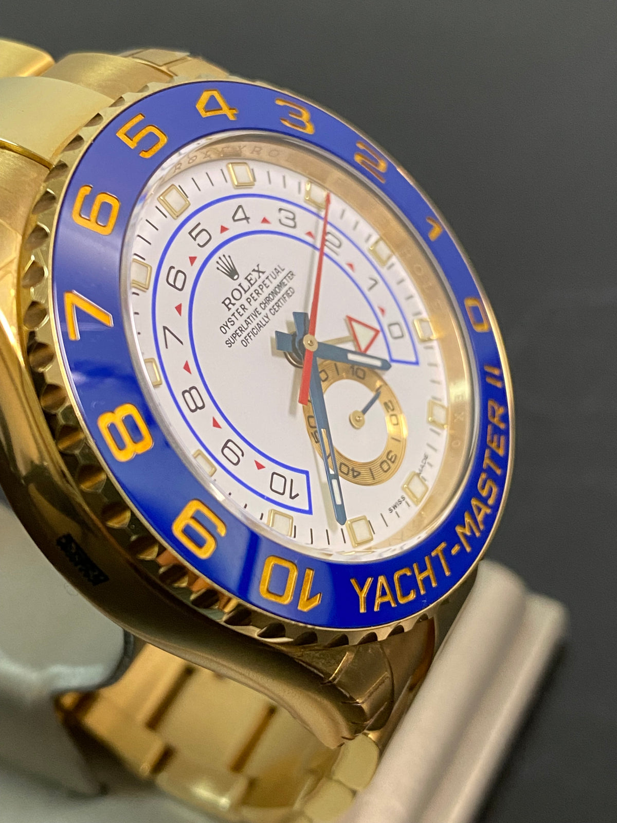 Rolex Yellow Gold Yacht-Master II - 2015 - White Dial - 116688 *FULL SET*