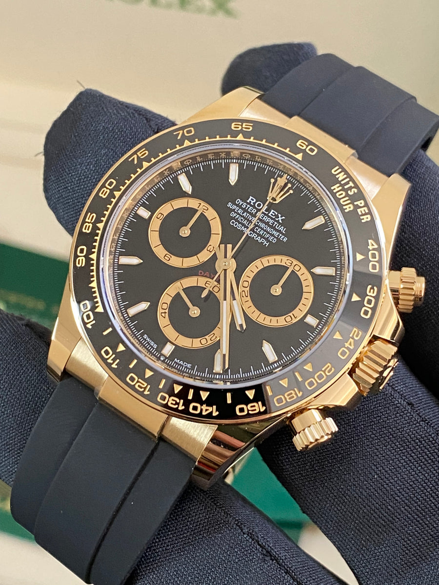 Rolex Yellow Gold Cosmograph Daytona - 2024 - Black Dial - Oysterflex Strap - 126518LN *COMPLETE SET*