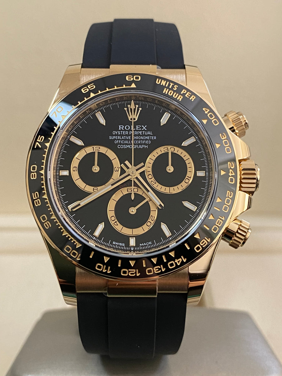 Rolex Yellow Gold Cosmograph Daytona - 2024 - Black Dial - Oysterflex Strap - 126518LN *COMPLETE SET*