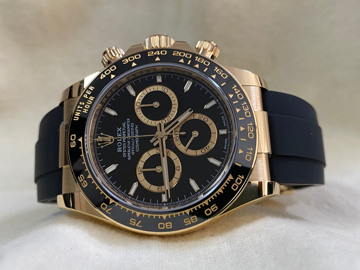 Rolex Yellow Gold Cosmograph Daytona - 2024 - Black Dial - Oysterflex Strap - 126518LN *COMPLETE SET*