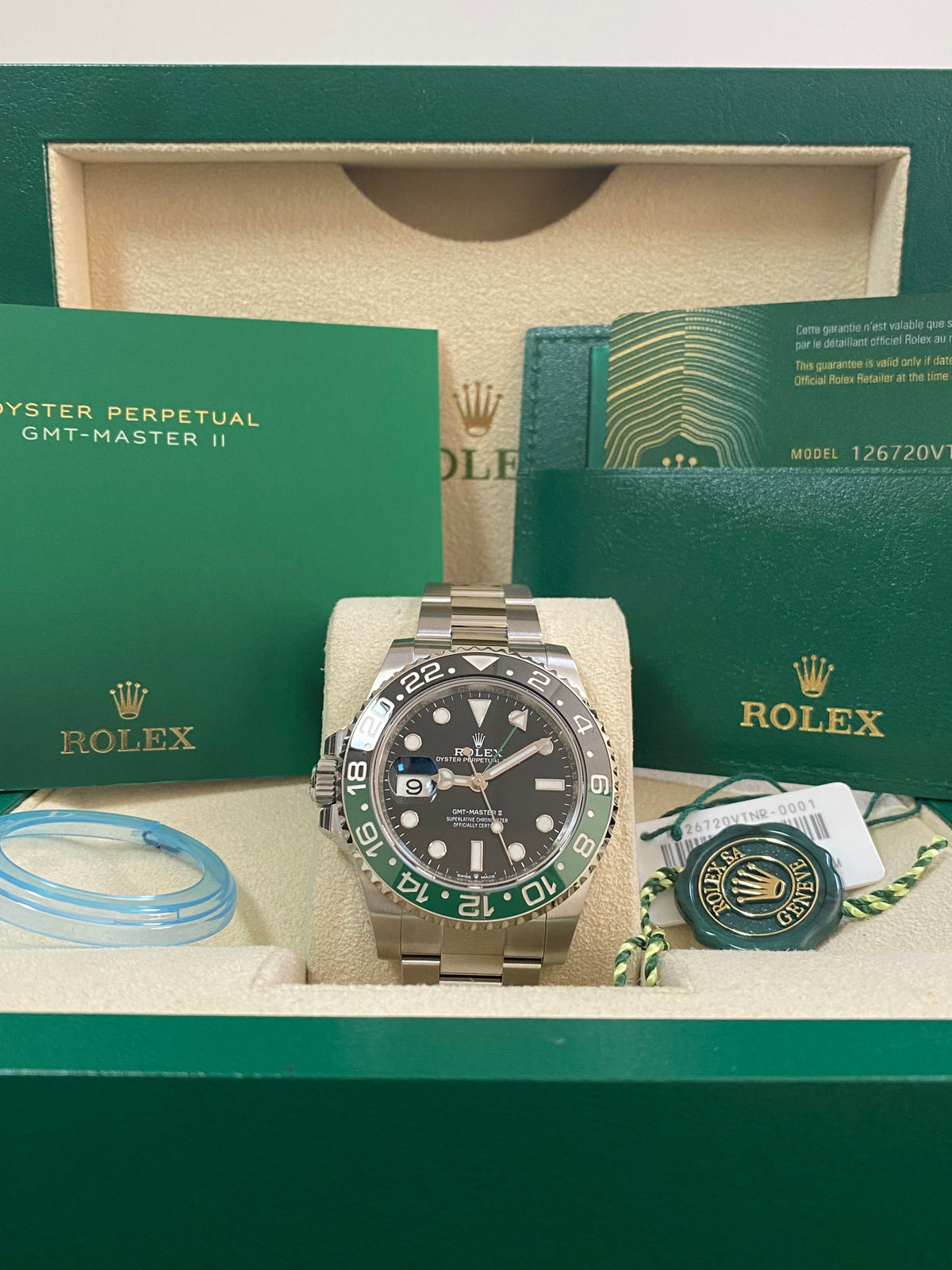 Rolex Steel Left-Handed GMT-Master II - 2024 - "Sprite" - Oyster Bracelet - 126720VTNR *FULL SET*