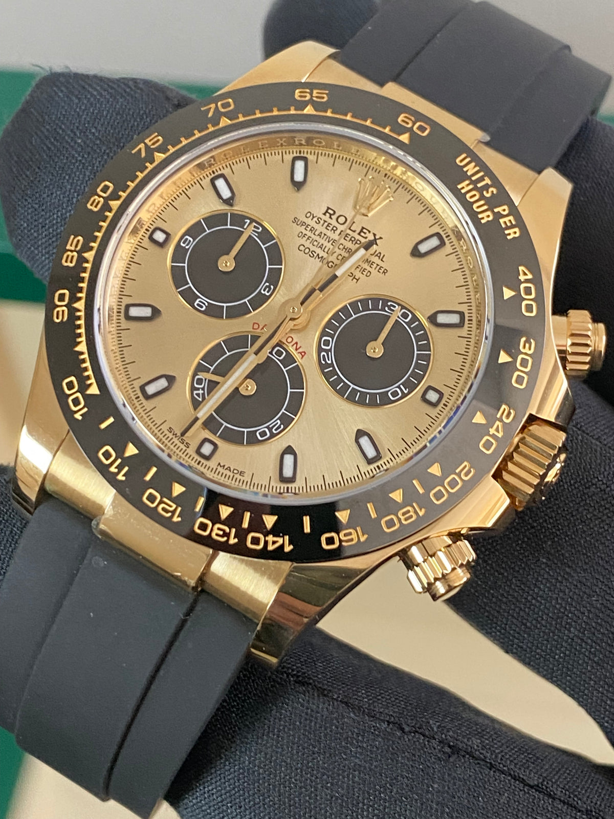 Rolex Yellow Gold Cosmograph Daytona - 2021 - YML "Pikachu" Dial - Oysterflex Strap - 116518LN *COMPLETE SET*