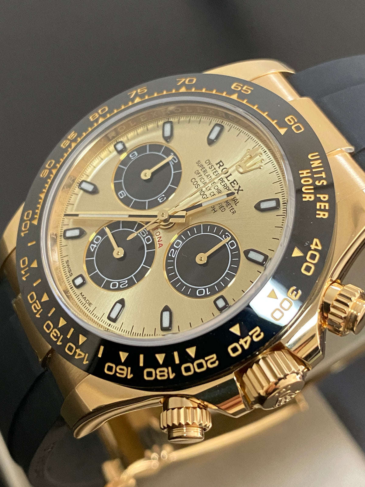 Rolex Yellow Gold Cosmograph Daytona - 2021 - YML "Pikachu" Dial - Oysterflex Strap - 116518LN *COMPLETE SET*