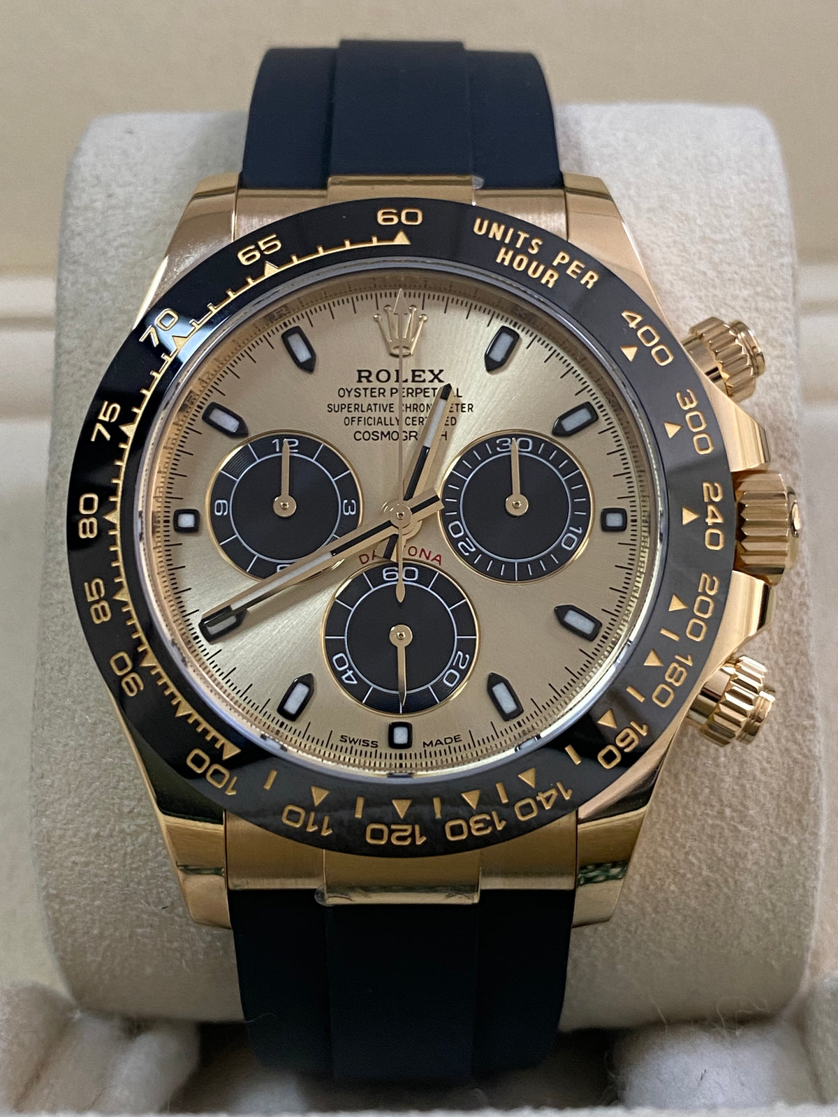 Rolex Yellow Gold Cosmograph Daytona - 2021 - YML "Pikachu" Dial - Oysterflex Strap - 116518LN *COMPLETE SET*