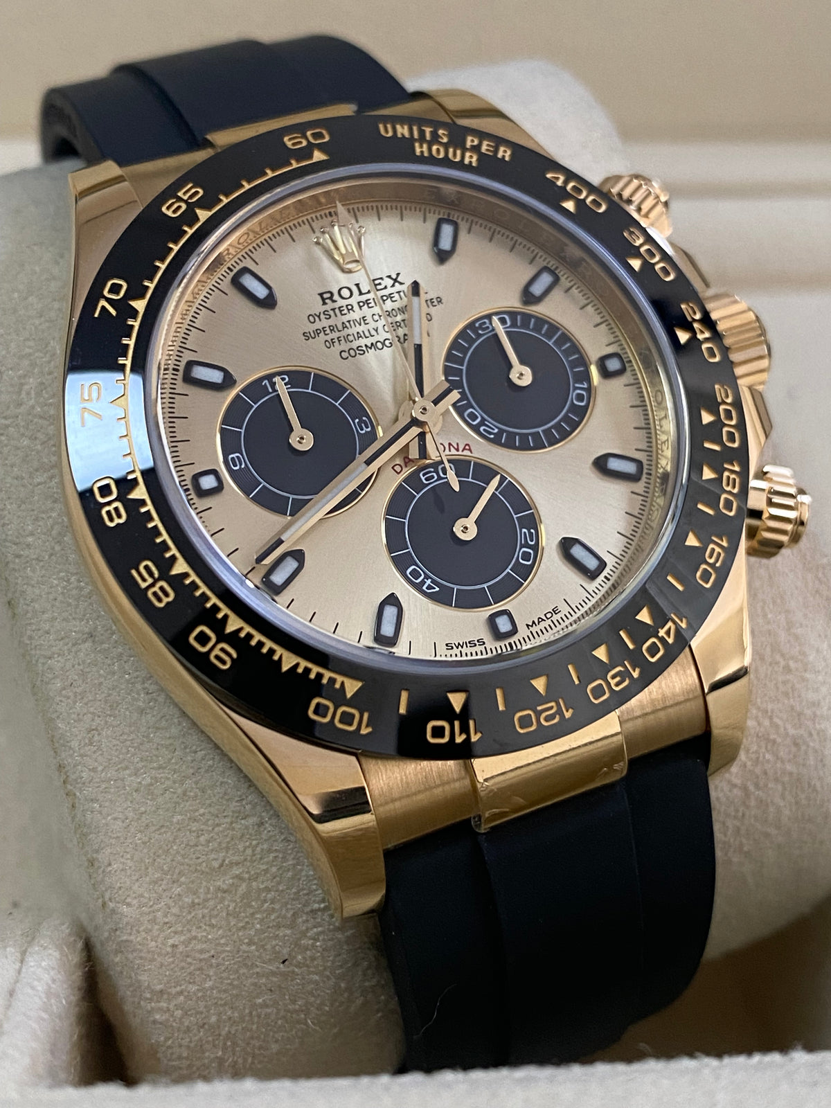 Rolex Yellow Gold Cosmograph Daytona - 2021 - YML "Pikachu" Dial - Oysterflex Strap - 116518LN *COMPLETE SET*