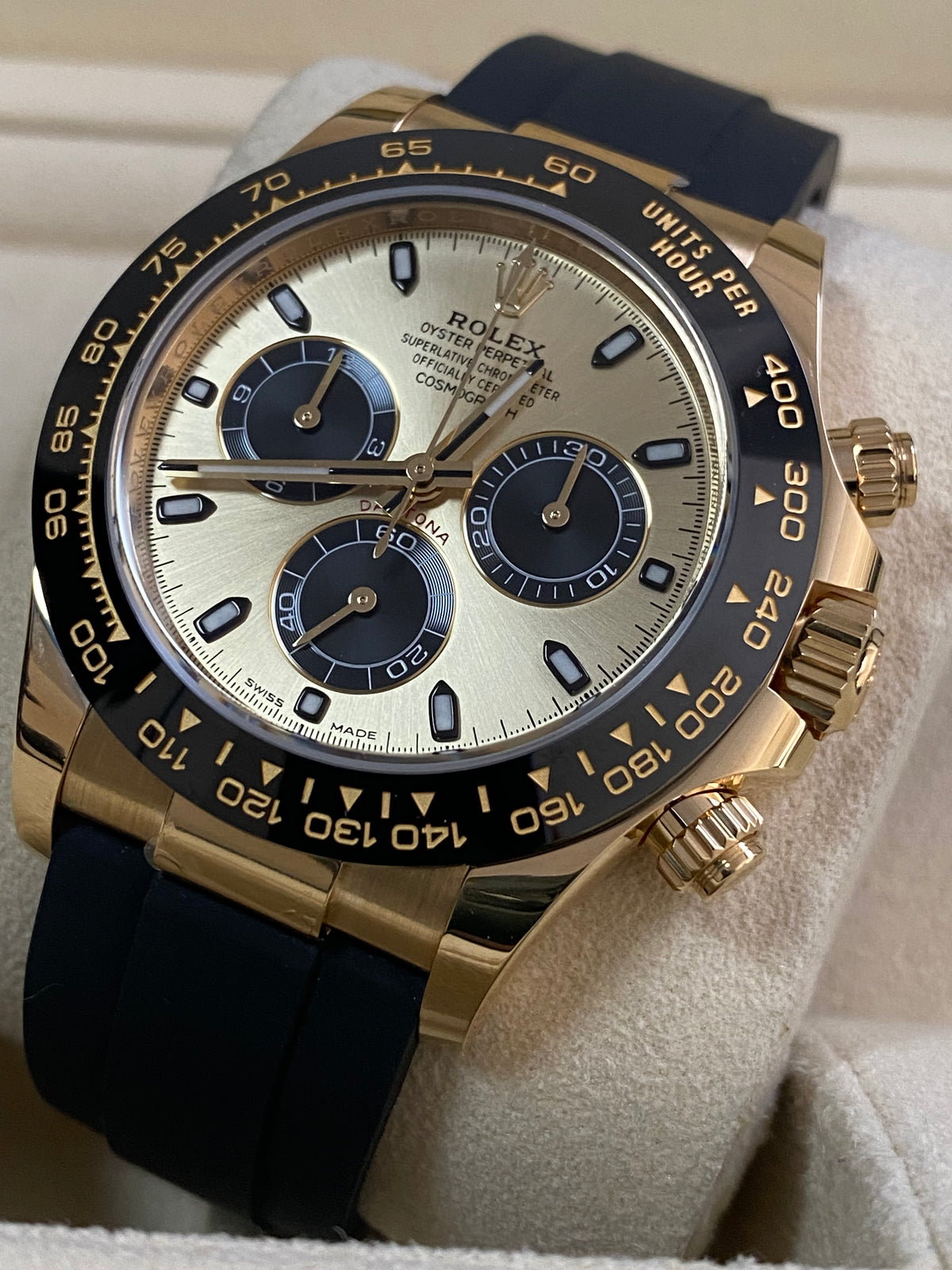 Rolex Yellow Gold Cosmograph Daytona - 2021 - YML "Pikachu" Dial - Oysterflex Strap - 116518LN *COMPLETE SET*