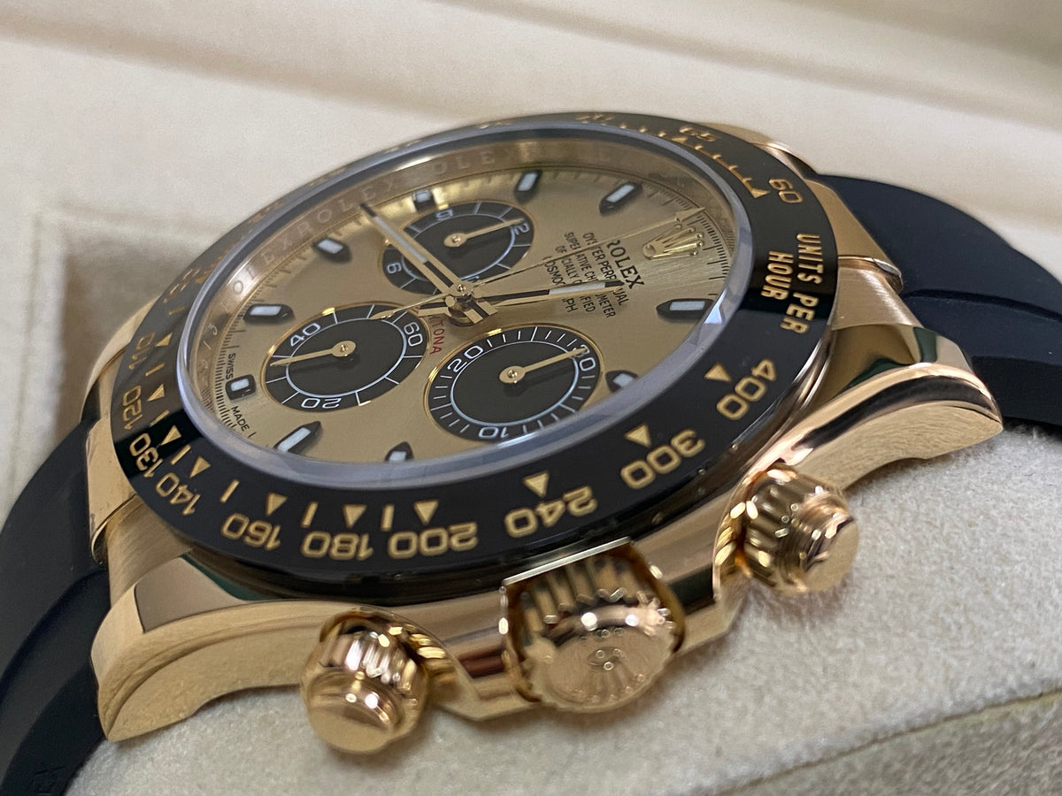 Rolex Yellow Gold Cosmograph Daytona - 2021 - YML "Pikachu" Dial - Oysterflex Strap - 116518LN *COMPLETE SET*