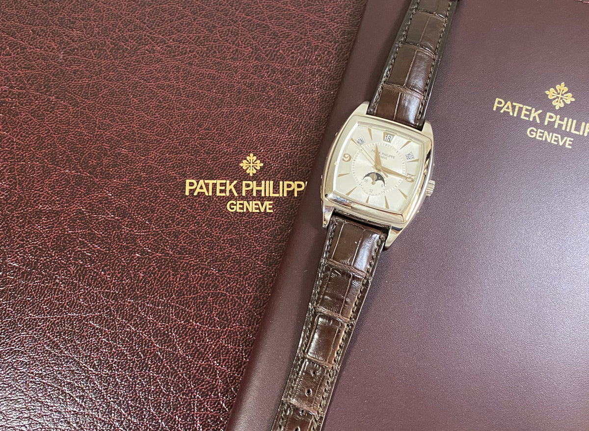 Patek Philippe Gondolo White Gold - 2005 - Silver Index Dial - Brown Leather Strap - 5135G-001 *UNPOLISHED*