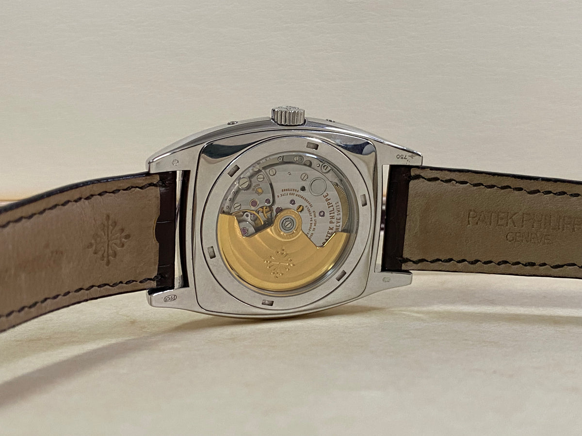 Patek Philippe Gondolo White Gold - 2005 - Silver Index Dial - Brown Leather Strap - 5135G-001 *UNPOLISHED*