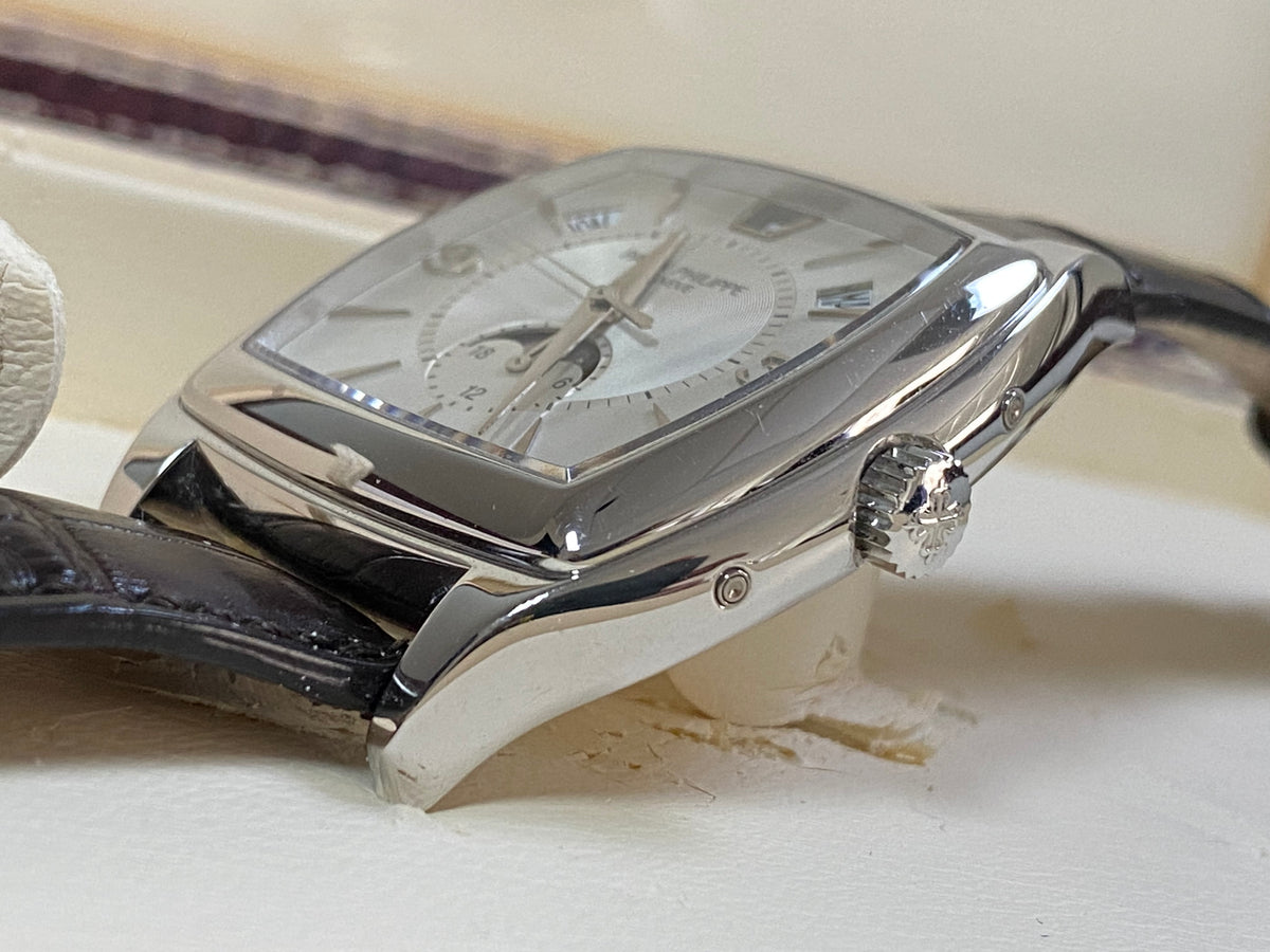 Patek Philippe Gondolo White Gold - 2005 - Silver Index Dial - Brown Leather Strap - 5135G-001 *UNPOLISHED*