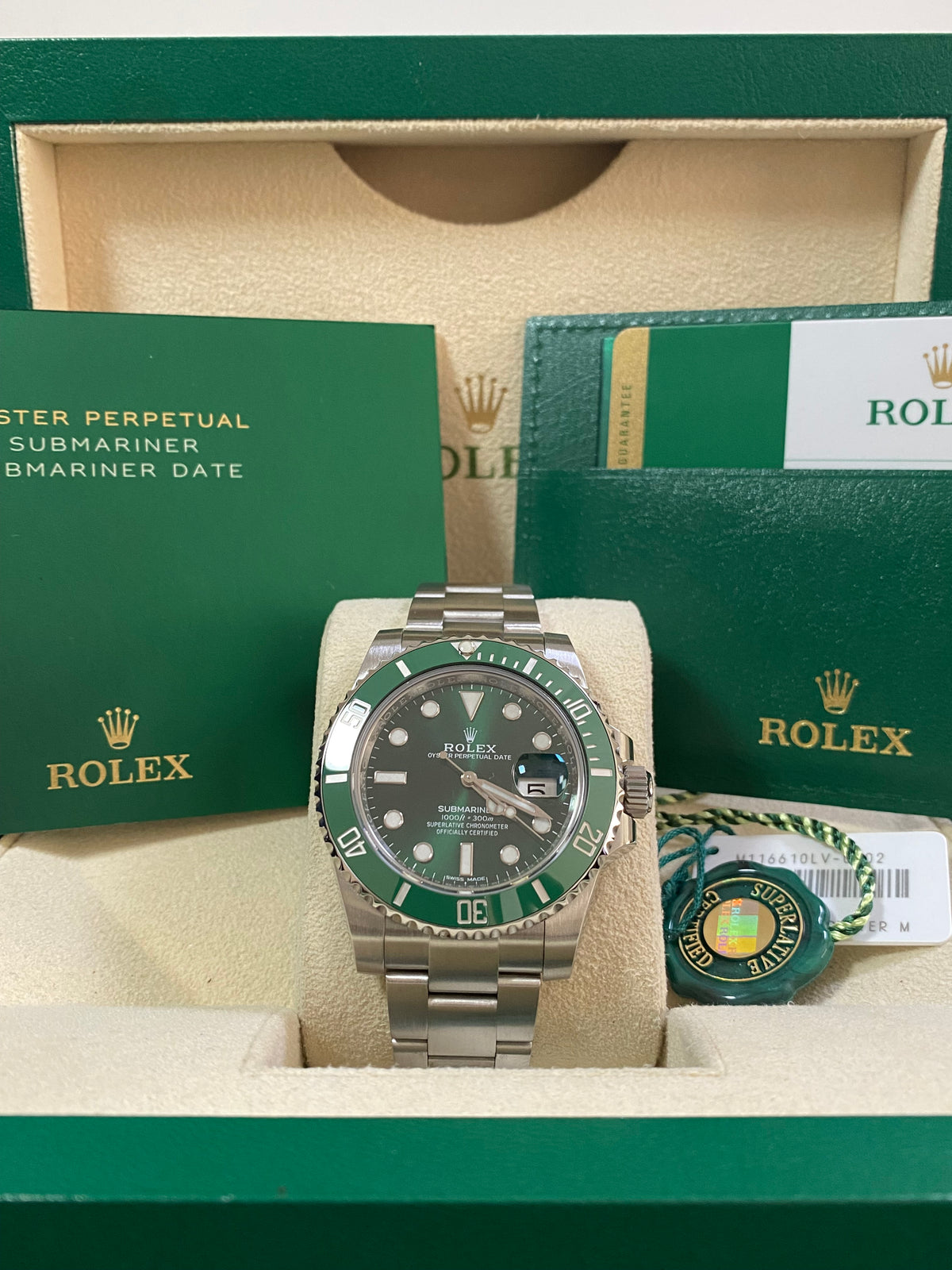 Rolex Steel Submariner Date - 2019 - "HULK" - 116610LV *FULL SET*