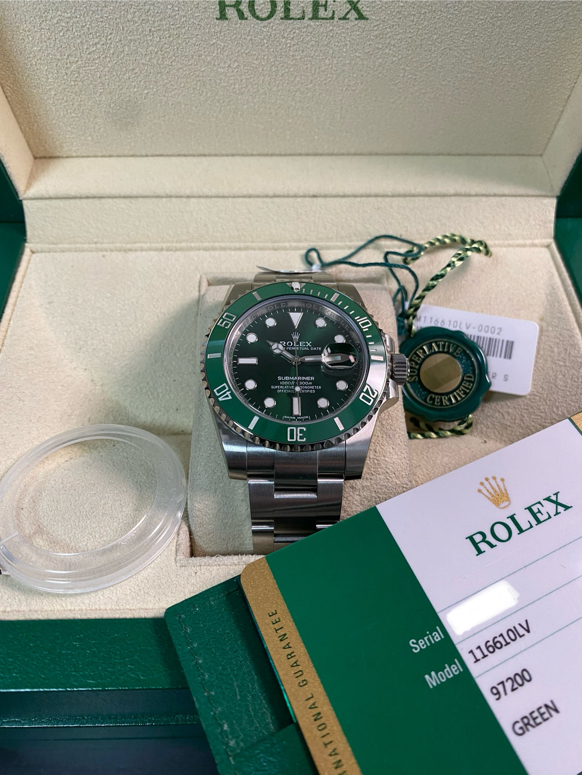 Rolex Steel Submariner Date - 2018 - "Hulk" - 116610LV *FULL STICKERS*