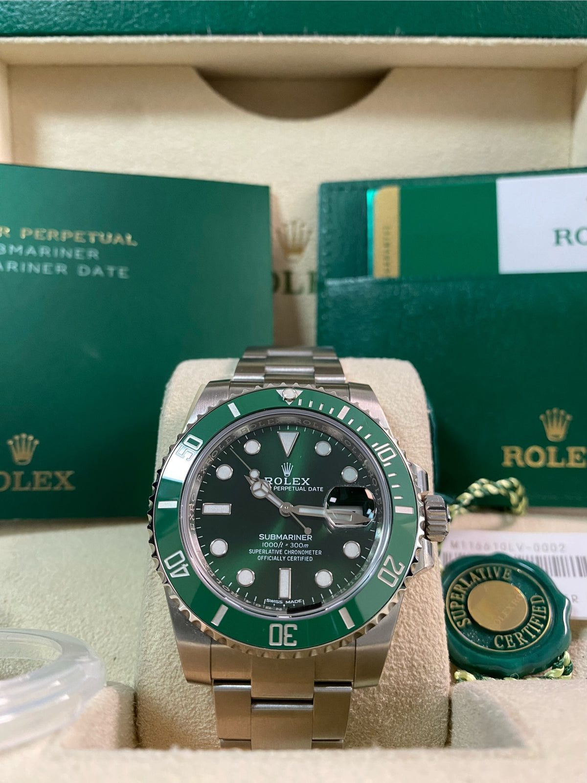 Rolex Steel Submariner Date - 2018 - "Hulk" - 116610LV *FULL STICKERS*