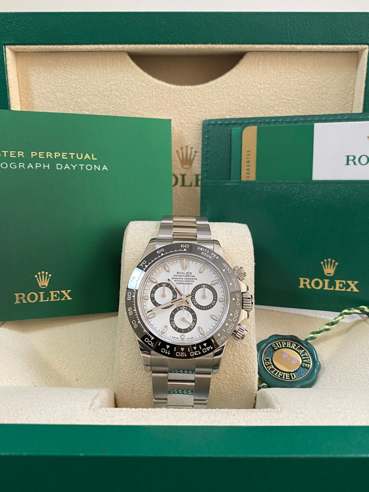 Rolex Steel Cosmograph Daytona - 2018 - "Panda" - White Index Dial - 116500LN *COMPLETE SET*